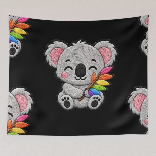 Item preview, Rainbow Koala Embroidery Patch Illustration designed and sold by ColorSplash123.