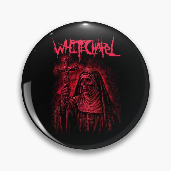 Item preview, Whitechapel Nun Skull Cross Death Metal designed and sold by ShopElysium.