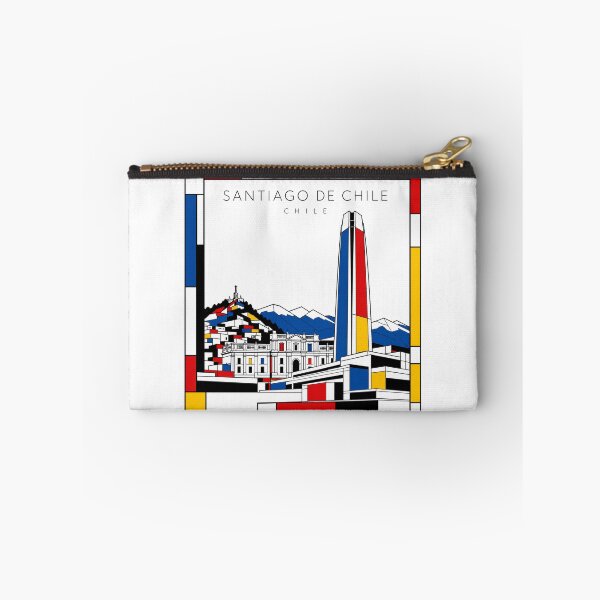 Item preview, Santiago de Chile Mondrian style poster 3D designed and sold by CMYKStudio.