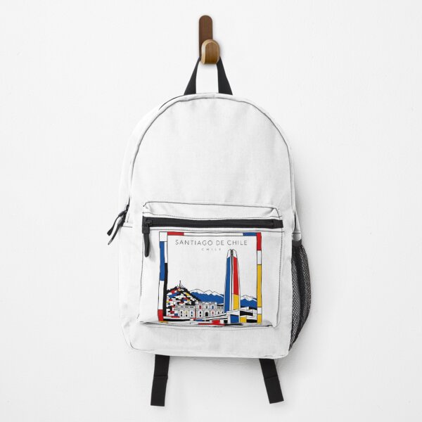Item preview, Santiago de Chile Mondrian style poster 3D designed and sold by CMYKStudio.