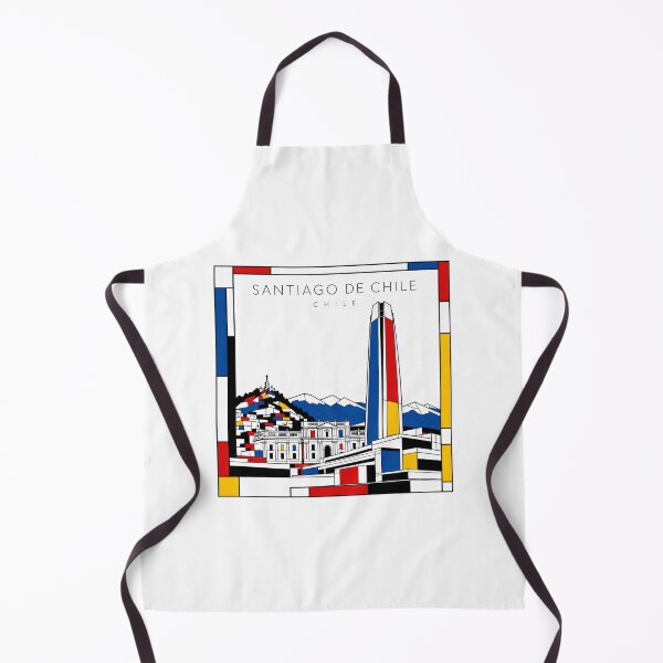 Item preview, Santiago de Chile Mondrian style poster 3D designed and sold by CMYKStudio.