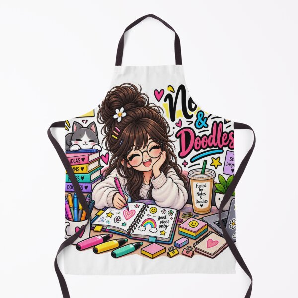 Item preview, Cute Notes & Doodles Study Girl Sticker | Student Planner & Study Vibes designed and sold by Genzfirevibes.