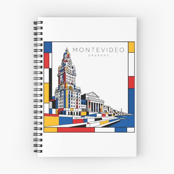 Item preview, Montevideo Mondrian style poster 3D designed and sold by CMYKStudio.
