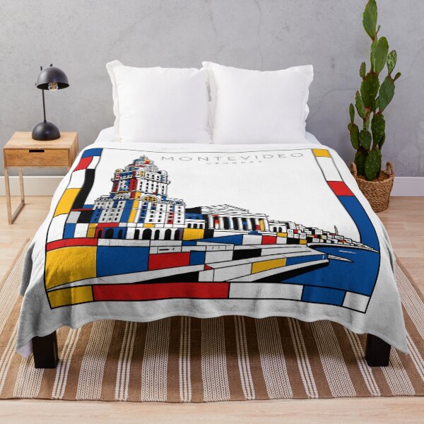 Item preview, Montevideo Mondrian style poster 3D designed and sold by CMYKStudio.