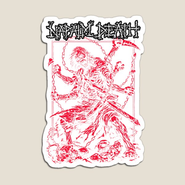 Item preview, Napalm Death Instinct Of Survival Red Zombie designed and sold by ShopElysium.
