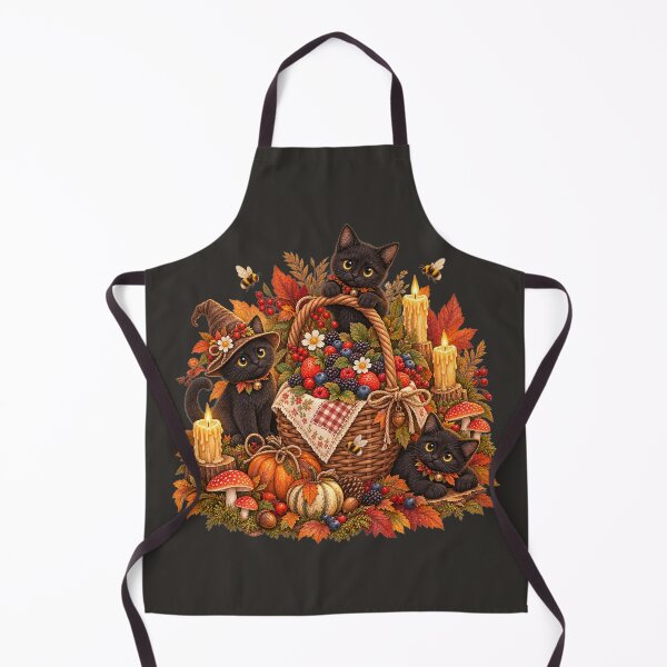Item preview, Cottagecore Berries, Black Cats & Candles Watercolor Art – Halloween Print designed and sold by MagicMakerPh.