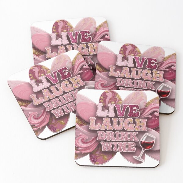 Item preview, Vibrant LIVE LAUGH DRINK WINE Print designed and sold by dazzlemakers.