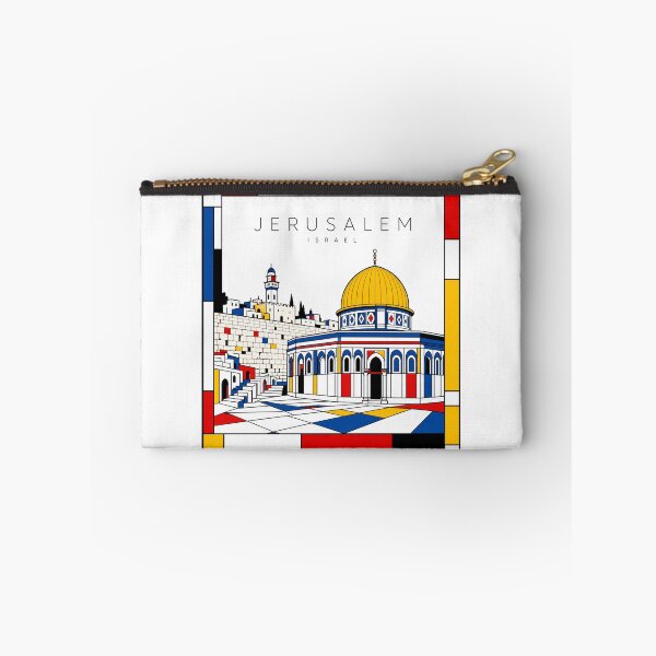 Item preview, Jerusalem Mondrian style poster 3D designed and sold by CMYKStudio.