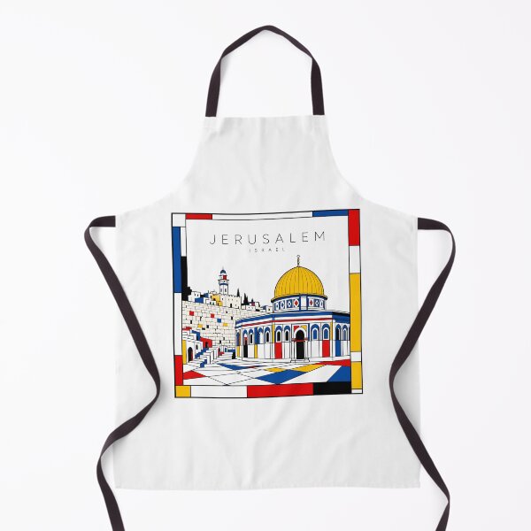 Item preview, Jerusalem Mondrian style poster 3D designed and sold by CMYKStudio.