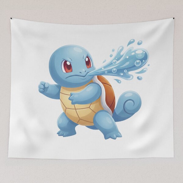 Item preview, Squirtle attack illustration designed and sold by mackartist.