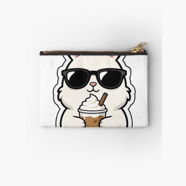 Item preview, Cute Bunny Drinking Iced Coffee Sunglasses designed and sold by BobaCatDesign.