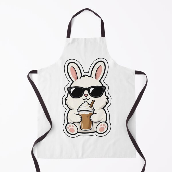 Item preview, Cute Bunny Drinking Iced Coffee Sunglasses designed and sold by BobaCatDesign.