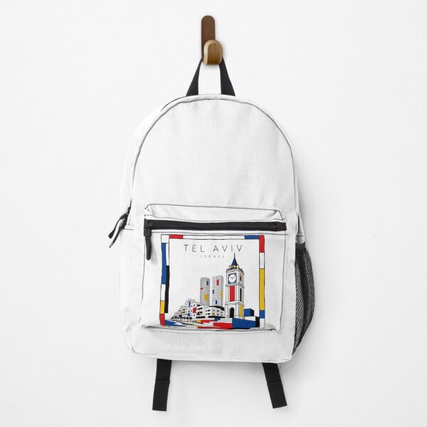 Item preview, Tel Aviv Mondrian style poster 3D designed and sold by CMYKStudio.