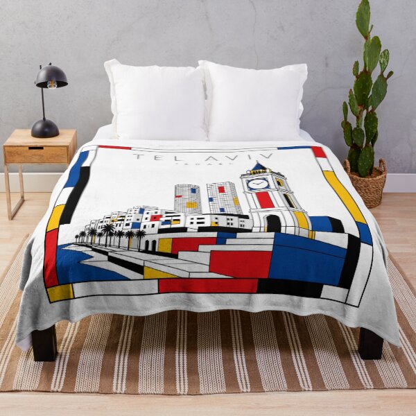 Artikelvorschau, Tel Aviv Mondrian-Poster 3D entworfen und verkauft von CMYKStudio.