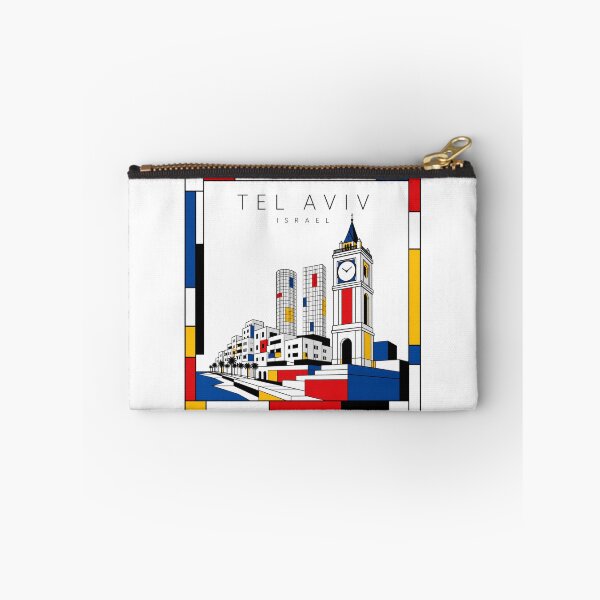 Item preview, Tel Aviv Mondrian style poster 3D designed and sold by CMYKStudio.