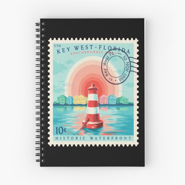 Item preview, Key West Florida Southernmost Point Sunset Stamp Sticker designed and sold by stickercuffs.