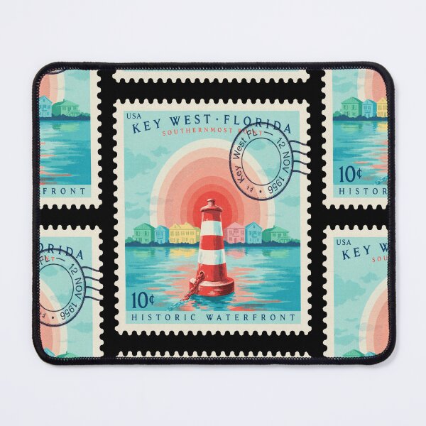 Item preview, Key West Florida Southernmost Point Sunset Stamp Sticker designed and sold by stickercuffs.