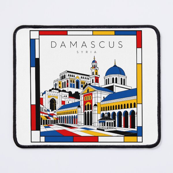 Item preview, Damascus Mondrian style poster 3D designed and sold by CMYKStudio.