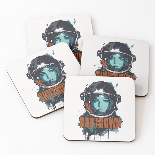 Item preview, Astronaut Girl Shutdown Space Horror Special Edition for Light Fabrics designed and sold by Shyla Marsare.
