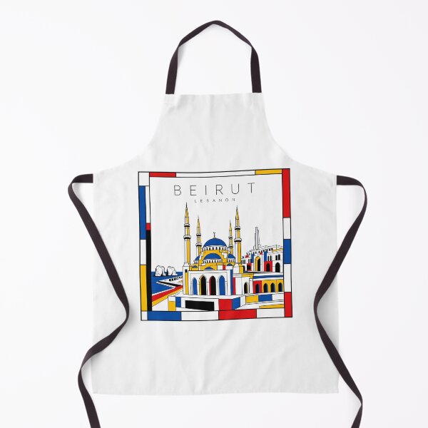 Item preview, Beirut Mondrian style poster 3D designed and sold by CMYKStudio.