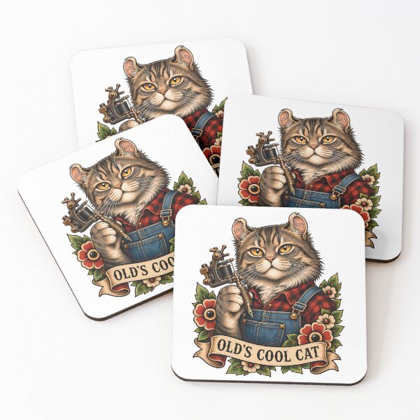 Item preview, Original Old's Cool Cat Tattoo Artist designed and sold by Old's Cool Cat Studio.