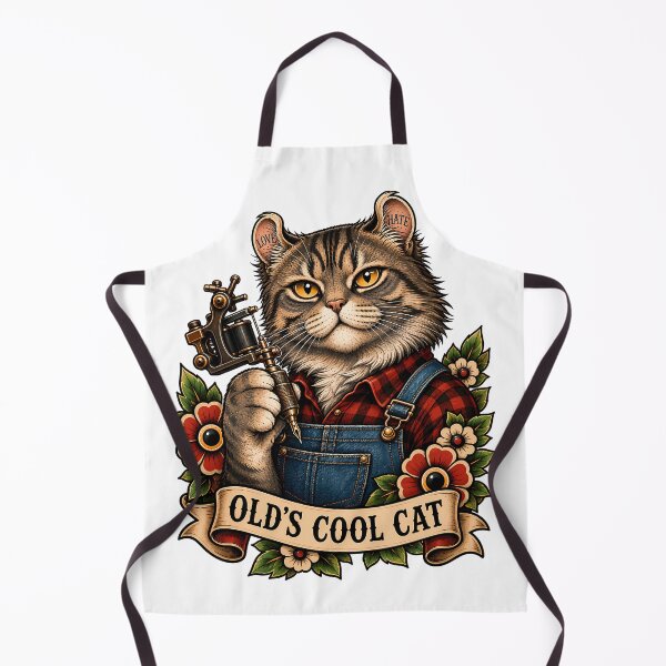 Item preview, Original Old's Cool Cat Tattoo Artist designed and sold by Old's Cool Cat Studio.