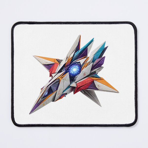 Item preview, Modern origami sci-fi spacecraft with sharp geometric wings designed and sold by Marcu Ioachim.