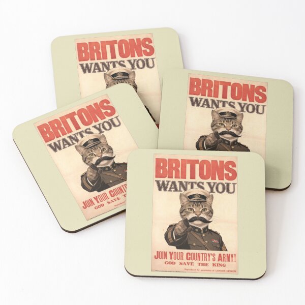 Item preview, Britons Wants You, classic wartime poster with cat designed and sold by CornershopTee.