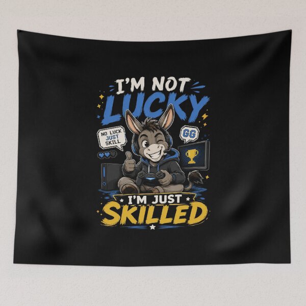 Item preview, I’m Not Lucky I’m Just Skilled Gamer T-Shirt – Funny Gaming Graphic Tee.png designed and sold by Artimax-Studio.