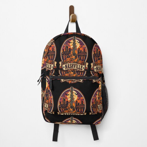 Item preview, Nashville Halloween Shirt - Vintage Guitar Pumpkin Retro Badge designed and sold by Globalcitytees.