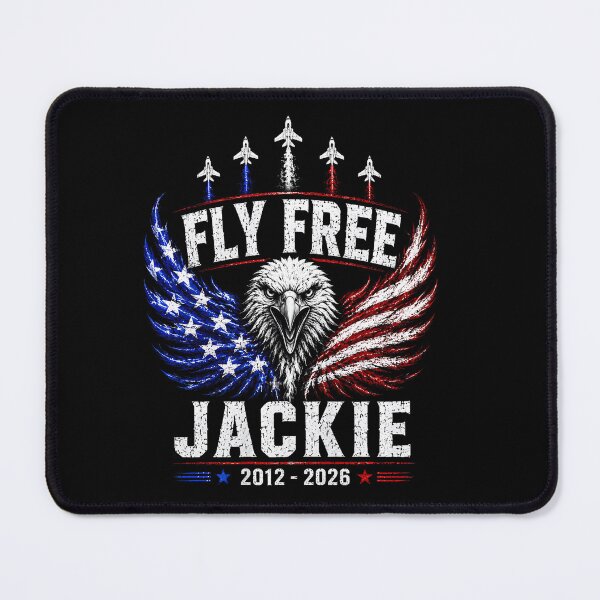Item preview, Fly Free Jackie Bald Eagle America Flag Memorial designed and sold by DavidThe1.