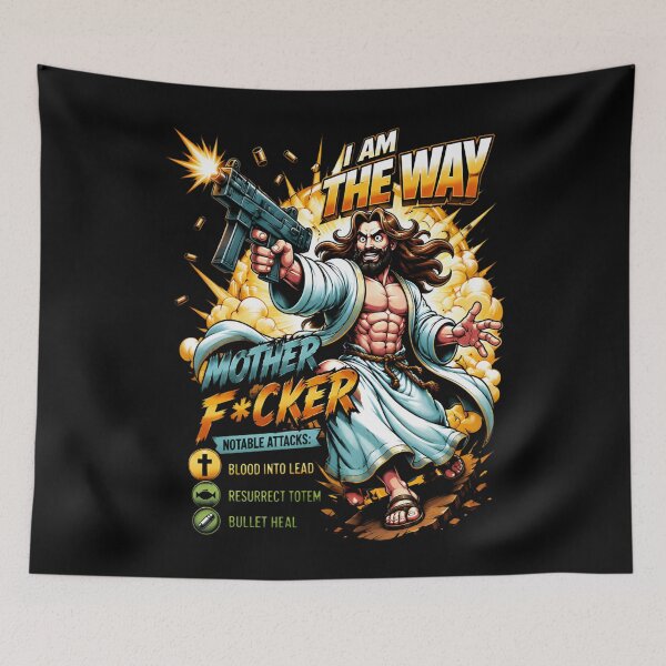Item preview, Dungeon Crawler Carl - Uzi Jesus I am The Way Funny designed and sold by Prints3000.