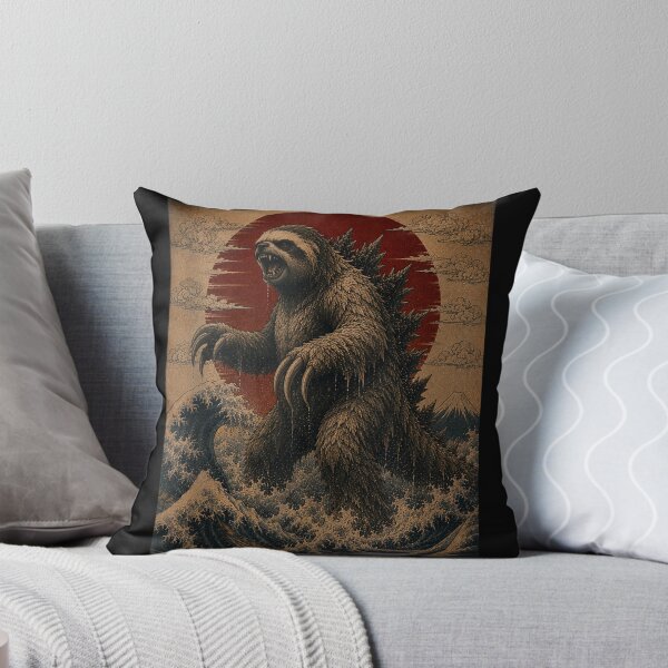 Item preview, Retro Art Funny Slothzilla Japanese Art Vintage Sloth Lover designed and sold by BelindaPen.