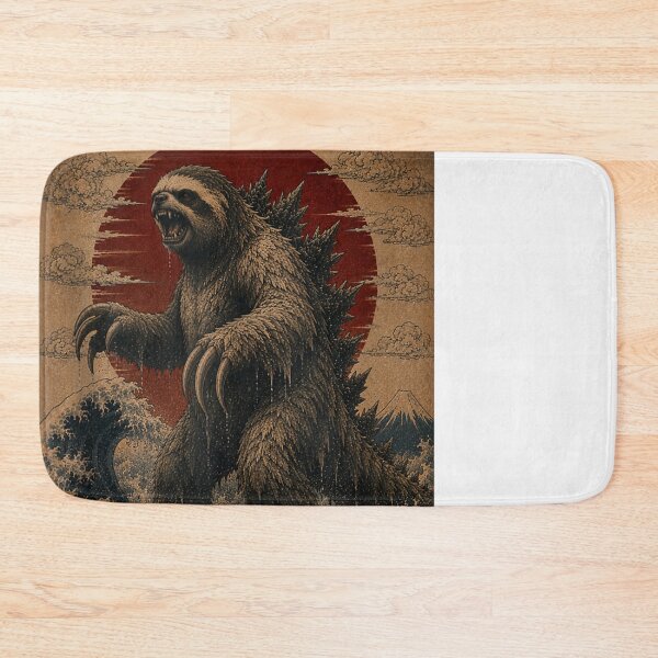 Item preview, Retro Art Funny Slothzilla Japanese Art Vintage Sloth Lover designed and sold by BelindaPen.