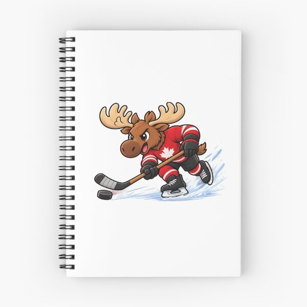 Item preview, Canadian Moose Playing Ice Hockey designed and sold by Creativeworksuk.