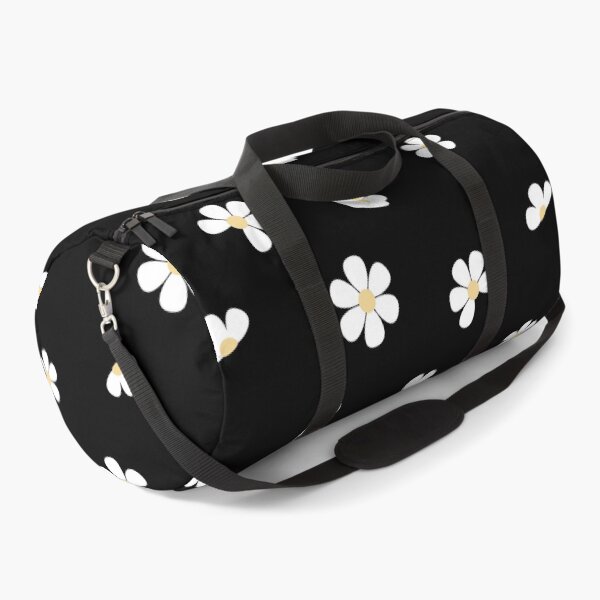 Item preview, White Daisies On Black Seamless Floral Pattern designed and sold by Moody Critters.