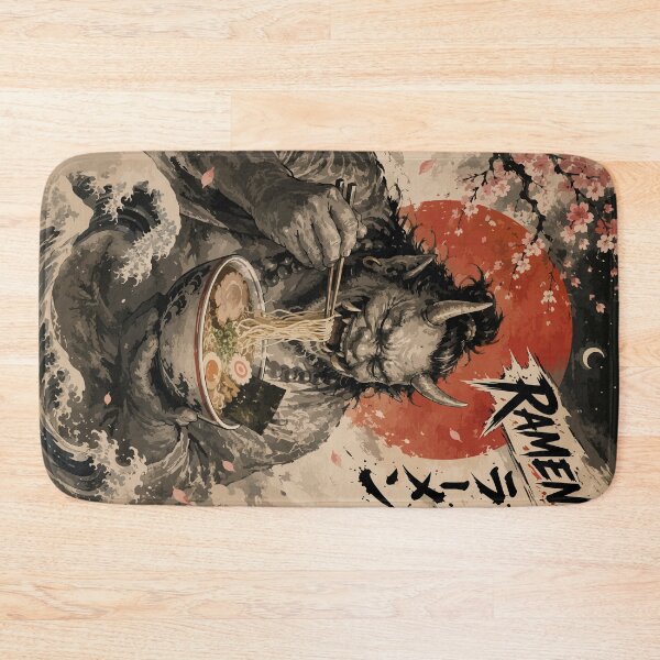 Item preview, Oni Demon Ogre Ramen Sumie Japanese Vintage designed and sold by TomFrontierArt.