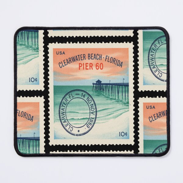 Item preview, Clearwater Beach Florida Pier 60 Gulf Stamp Sticker designed and sold by stickercuffs.
