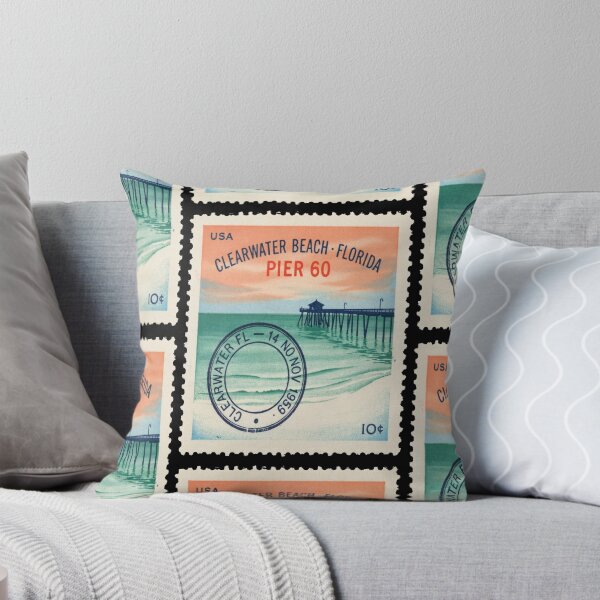 Item preview, Clearwater Beach Florida Pier 60 Gulf Stamp Sticker designed and sold by stickercuffs.