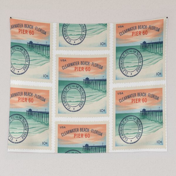 Item preview, Clearwater Beach Florida Pier 60 Gulf Stamp Sticker designed and sold by stickercuffs.