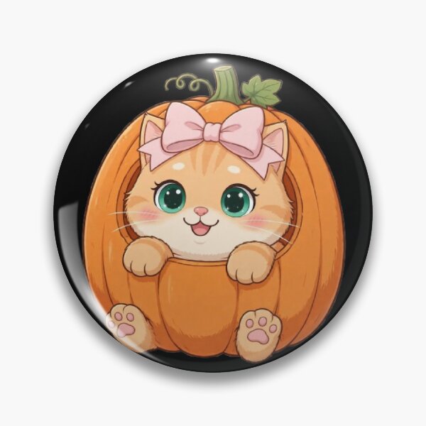 Item preview, Cute Pumpkin Cat Peekaboo Halloween Orange designed and sold by Moody Vibes Studio.