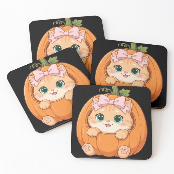 Item preview, Cute Pumpkin Cat Peekaboo Halloween Orange designed and sold by Luna's World - Moody Vibes Studio.