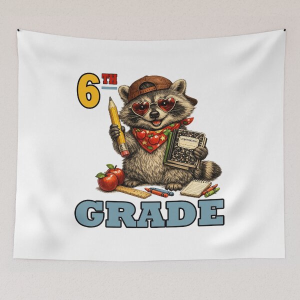 Item preview, Funny Sixth Grade Feral Raccoon Back-to-school designed and sold by SON SON.
