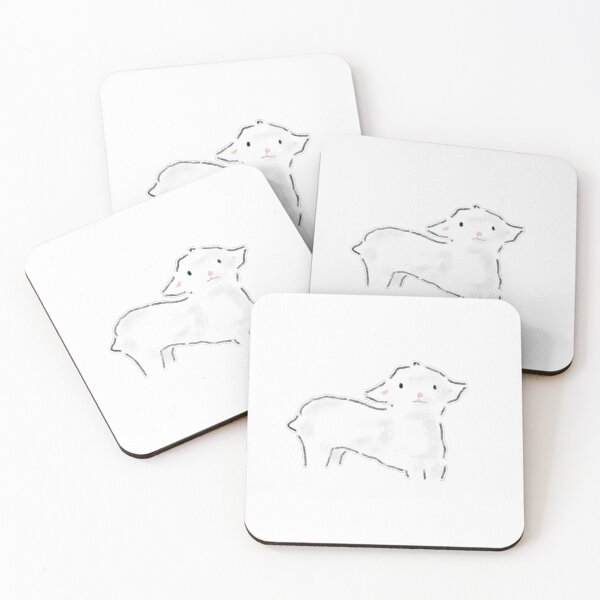 Item preview, Facing Forward Baby Lamb Gentle Shading Art designed and sold by raun.draw.