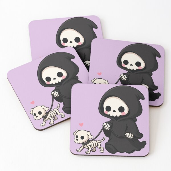 Item preview, Cute Grim Reaper Walking Skeleton Dog  designed and sold by BrownHorse90s.