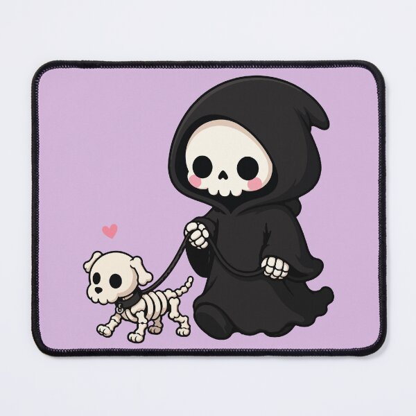 Item preview, Cute Grim Reaper Walking Skeleton Dog designed and sold by BrownHorse90s.