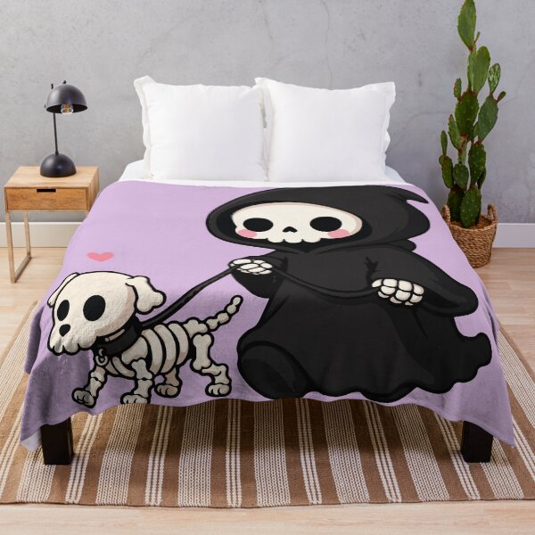 Item preview, Cute Grim Reaper Walking Skeleton Dog designed and sold by BrownHorse90s.