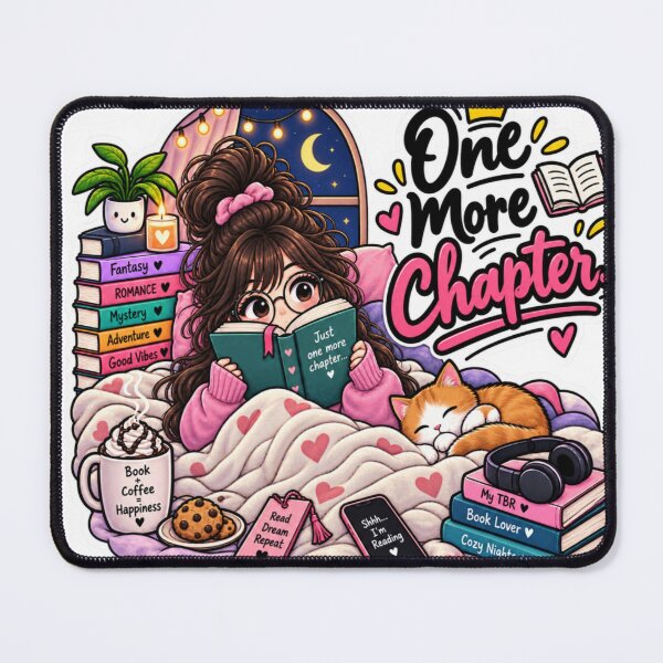 Item preview, One More Chapter Book Lover Sticker | Cute Reading & Cozy Bookworm designed and sold by Genzfirevibes.