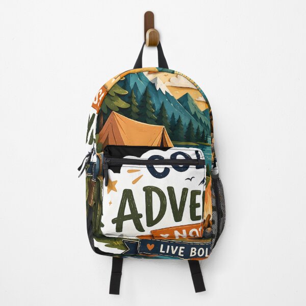 Item preview, Collect Adventures Not Things Bear Sticker | Cute Camping Bear | Campfire Adventure Sticker designed and sold by GenZStickerHub1.