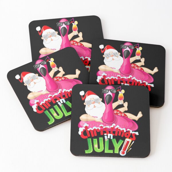 Item preview, Christmas In July Summer Holiday Flamingo Santa Vacation designed and sold by CharlieConon.